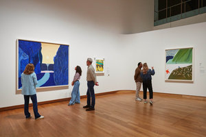 Bezoekers in de tentoonstelling Matthew Wong | Vincent van Gogh, Foto: Michael Floor