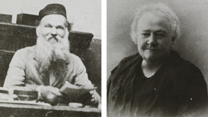 Links: Archieffoto van Joseph Roulin op 60 of 61-jarige leeftijd, c.1902. Rechts: Augustine Roulin op 70-jarige leeftijd, 1921