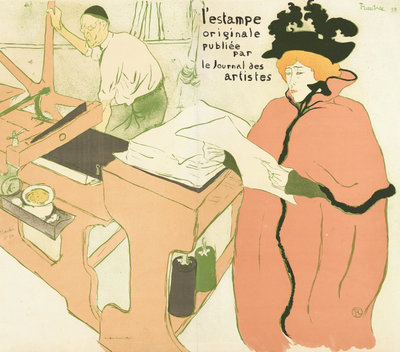 Henri de Toulouse-Lautrec, De lithografie, omslag van L'Estampe originale (album I) (La lithographie, couverture pour la première année de L'Estampe originale), 1893, Van Gogh Museum, Amsterdam (Vincent van Gogh Stichting)