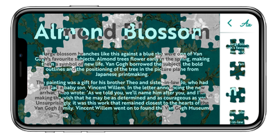Impressie van de puzzle game Masterpieced van Borderleap x Van Gogh Museum 