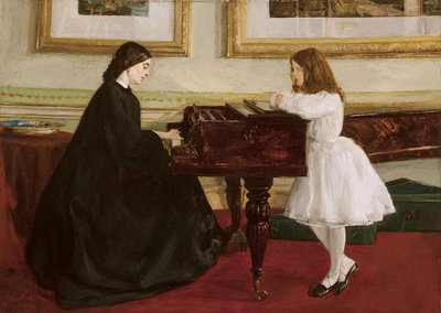 James Abbott McNeill Whistler, At the Piano 1858–59, Oil paint on canvas, 67.6 × 93.4 cm, Taft Museum of Art, Cincinnati, Bequest of Louise Taft Semple