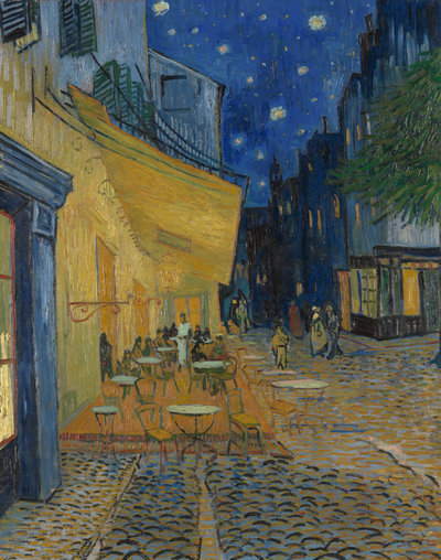 Vincent van Gogh, Caféterras bij nacht (Place du Forum), 1888, Kröller-Müller Museum, Otterlo