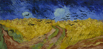 Vincent van Gogh, Korenveld met kraaien, 1890, 50,5 cm x 103 cm, olieverf op doek. Collectie Van Gogh Museum (Vincent van Gogh Stichting) 