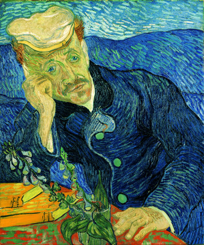 Afbeelding van kunstwerk: Vincent van Gogh, 'Portret van Dr. Gachet', 1890, Privécollectie.