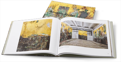 Afbeelding van opengeslagen catalogus van de Kiefer tentoonstelling
