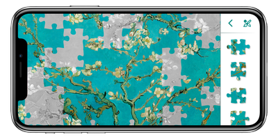 Impressie van de puzzle game Masterpieced van Borderleap x Van Gogh Museum 