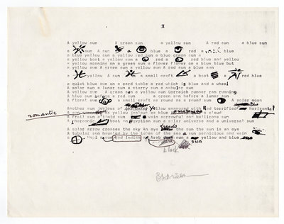 Detail uit The Arab Apokalypse van Etel Adnan