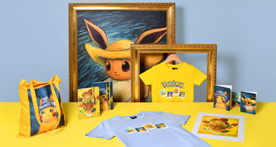 Een selectie Pokémon x Van Gogh Museum producten uit de webshop