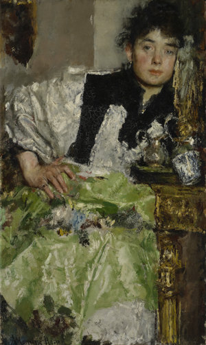 Schilderij: In gedachten verzonken van Antonio Mancini