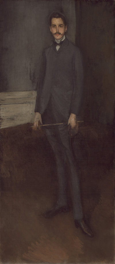 James Abbott McNeill Whistler, Portret van George W. Vanderbilt 1897–98, olie op doek, 208,6 × 91,1 cm, National Gallery of Art, Washington, schenking van Edith Stuyvesant Gerry