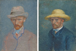 Twee portretten van dezelfde omvang zijn opnieuw onderzocht om te bepalen of het hier een zelfportret van Van Gogh betreft of een portret van Theo