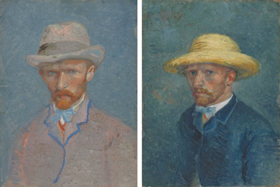 Twee portretten van dezelfde omvang zijn opnieuw onderzocht om te bepalen of het hier een zelfportret van Van Gogh betreft of een portret van Theo