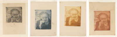 Vier etsen van Dr. Gachet gemaakt door Vincent van Gogh