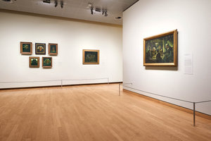 De ASML Gallery in het Van Gogh Museum met schilderijen van Vincent van Gogh uit zijn Brabant-periode, waaronder 'De aardappeleters'. Foto: Tom Elst